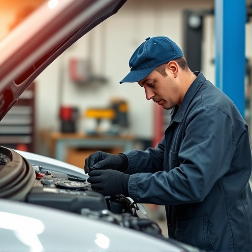 auto technician working