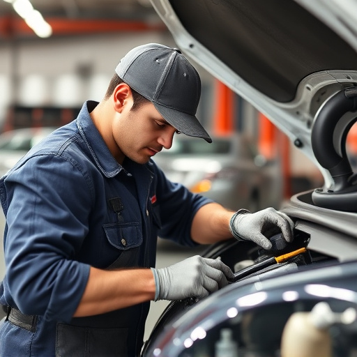 auto technician working