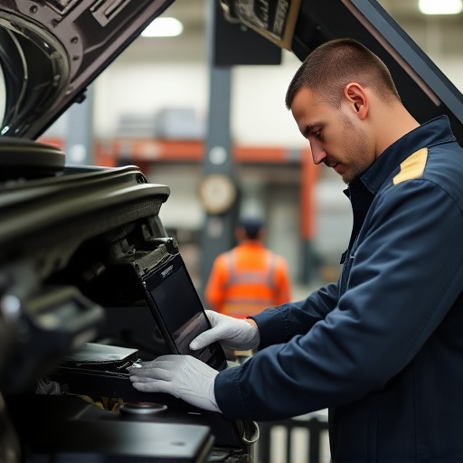 auto technician working