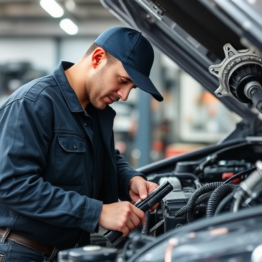 auto technician working