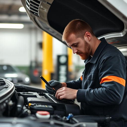 auto technician working