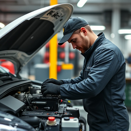 auto technician working