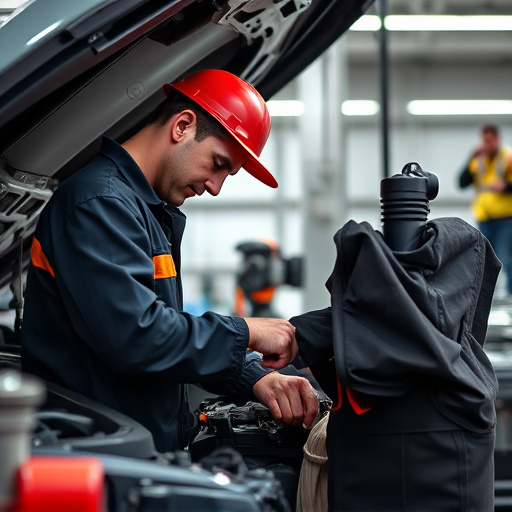 auto technician working