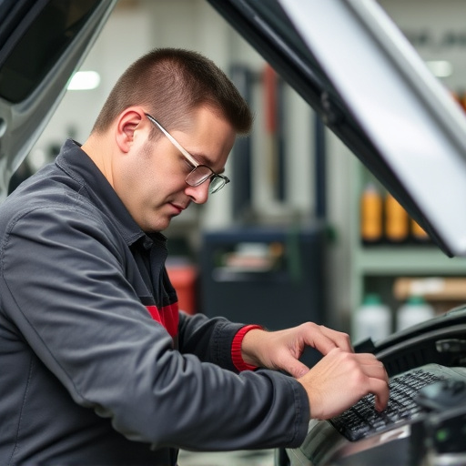 auto technician working