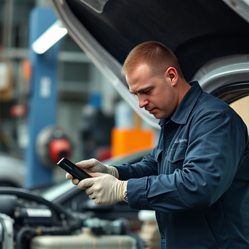 auto technician working