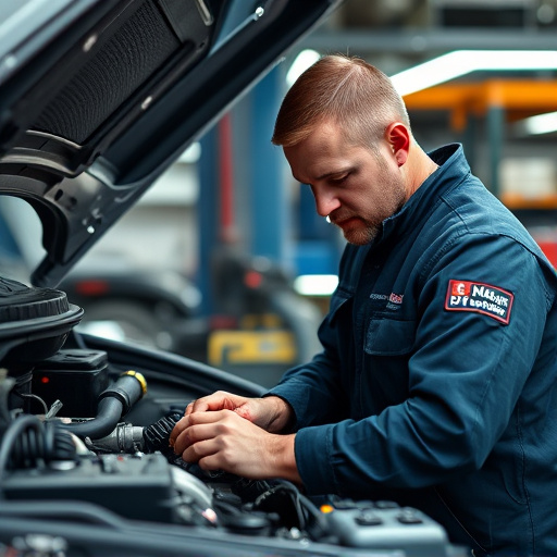 auto technician working
