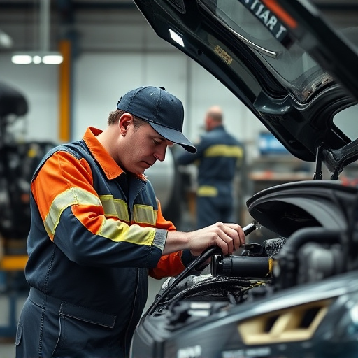 auto technician working