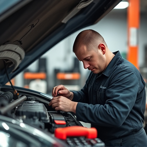 auto technician working