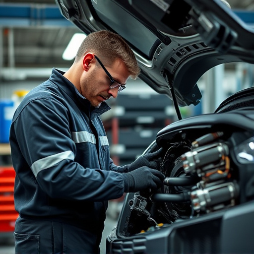 auto technician working