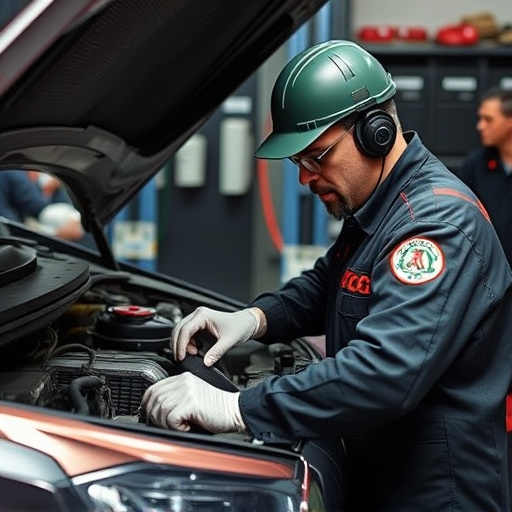 auto technician working