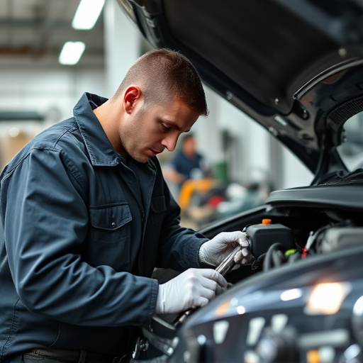 auto technician working