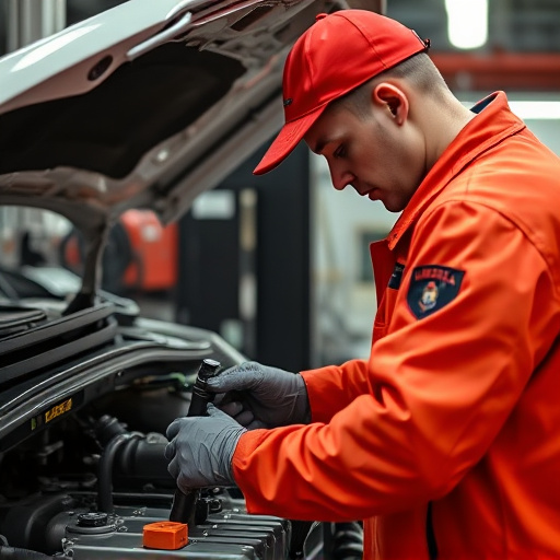 auto technician working