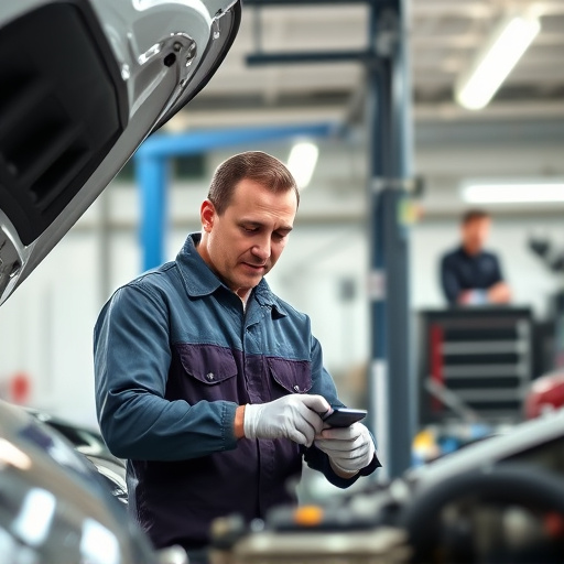 auto technician working
