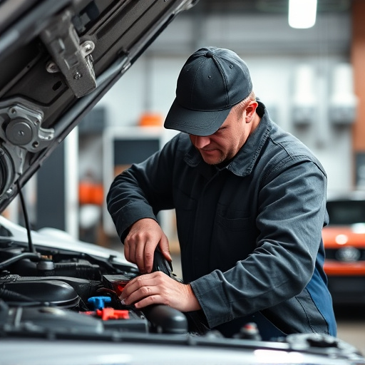 auto technician working