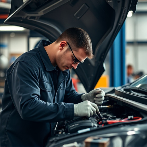 auto technician working