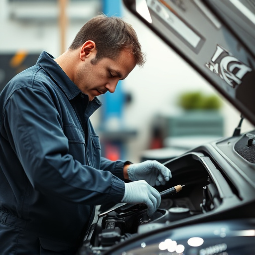 auto technician working