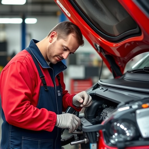 auto technician working