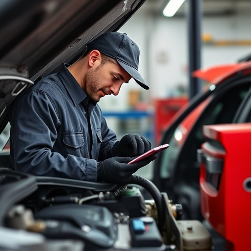 auto technician working