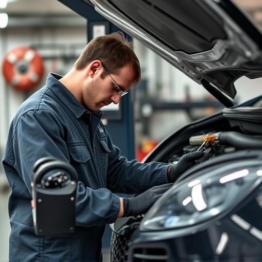 auto technician working
