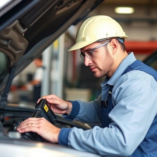 auto technician working