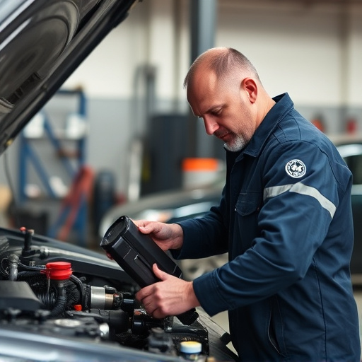 auto technician working