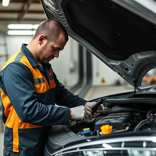 auto technician working