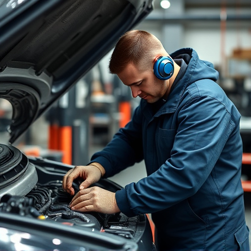 auto technician working
