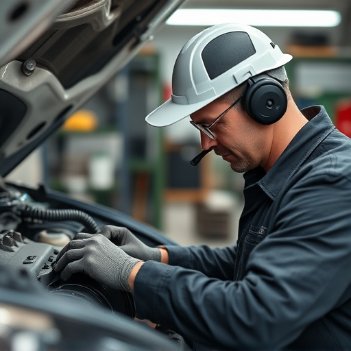 auto technician working