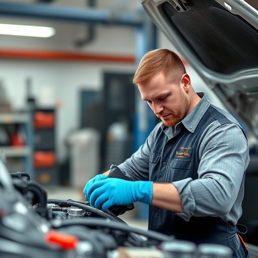 auto technician working
