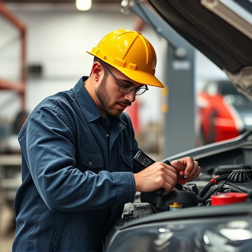 auto technician working