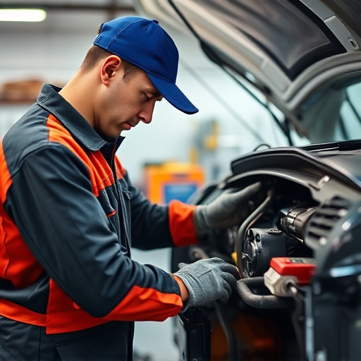 auto technician working