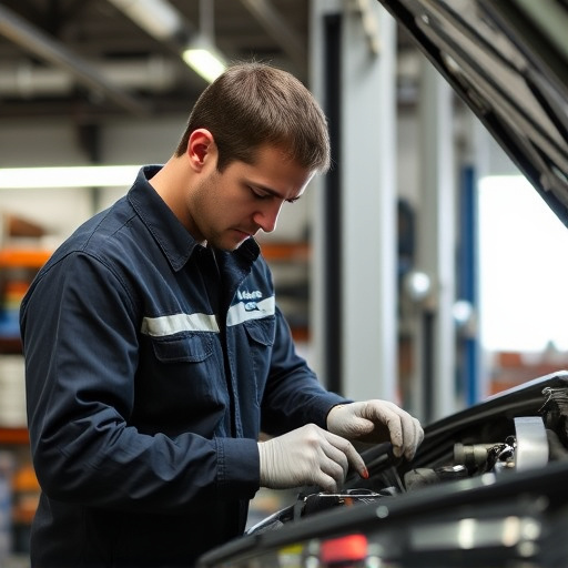auto technician working