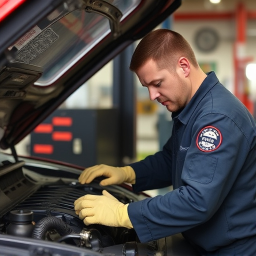 auto technician working