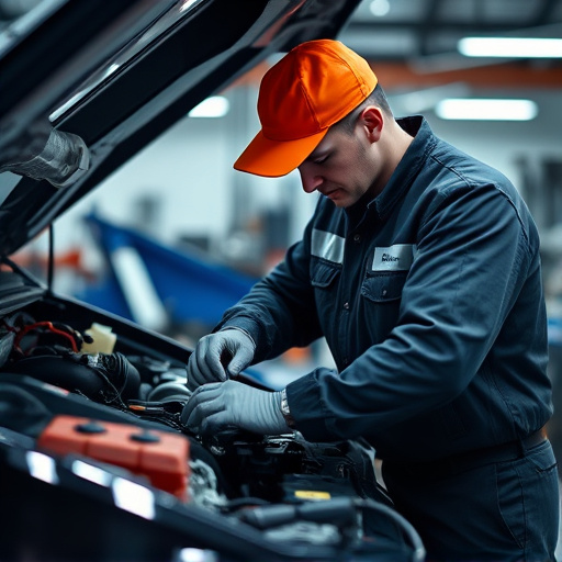 auto technician working
