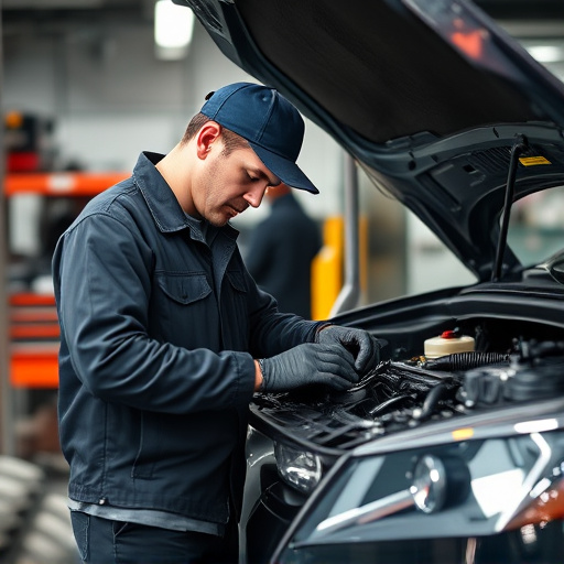 auto technician working