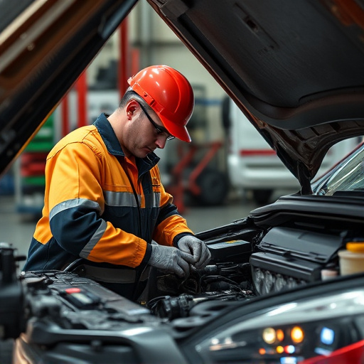 auto technician working