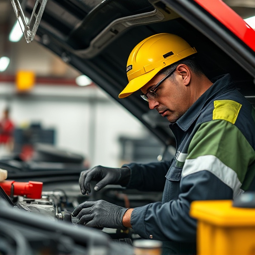auto technician working