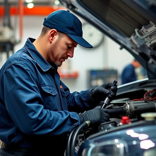 auto technician working