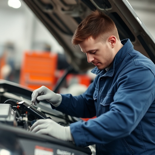 auto technician working