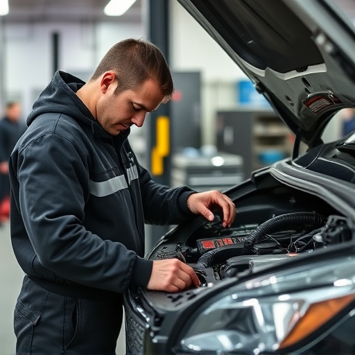 auto technician working