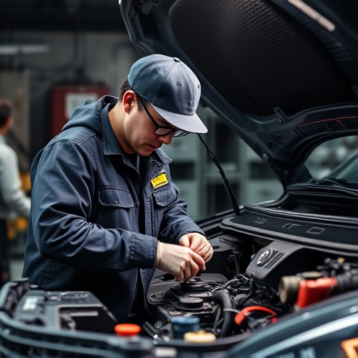 auto technician working