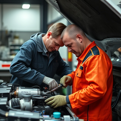 auto technician working