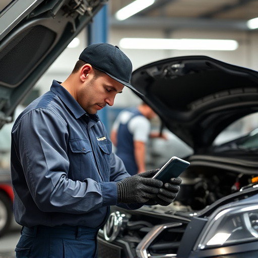 auto technician working