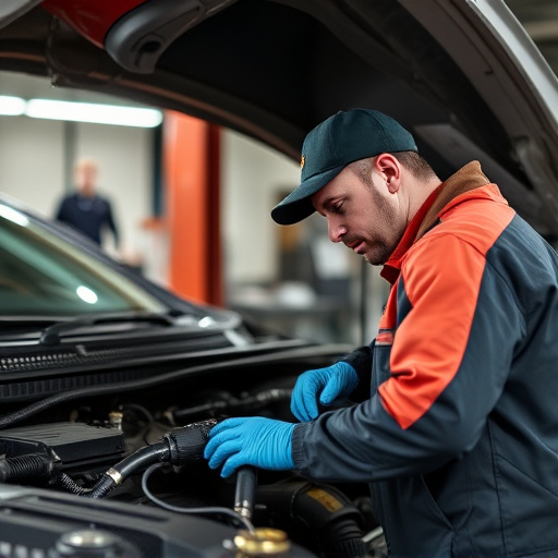auto technician working