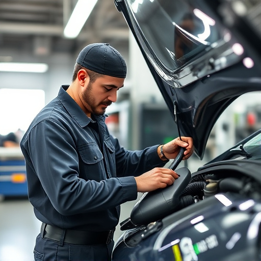 auto technician working