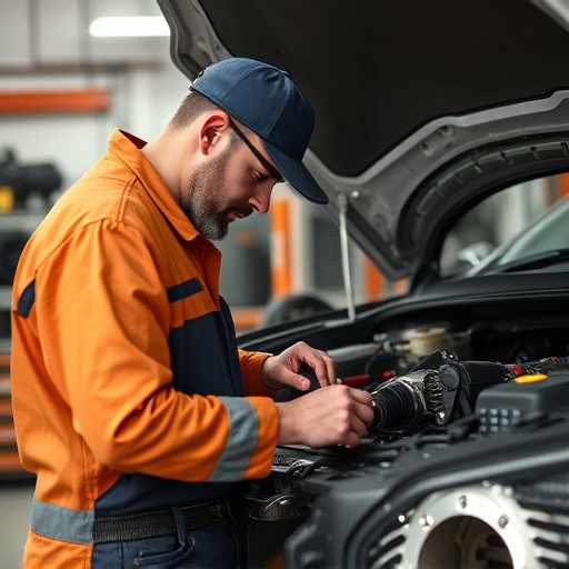 auto technician working