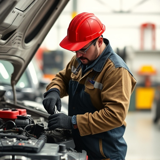 auto technician working