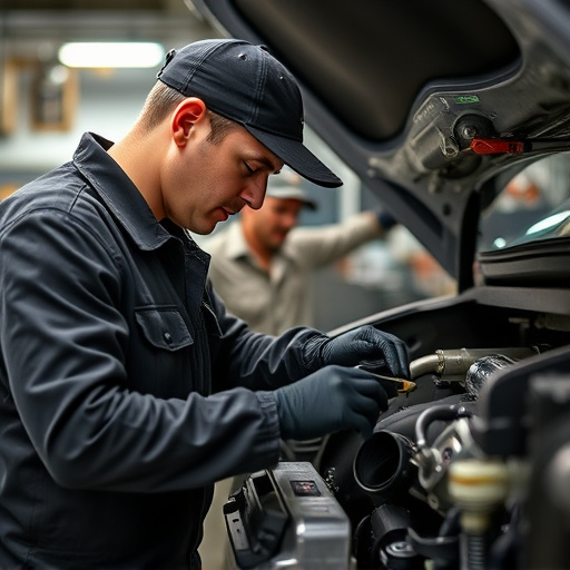 auto technician working