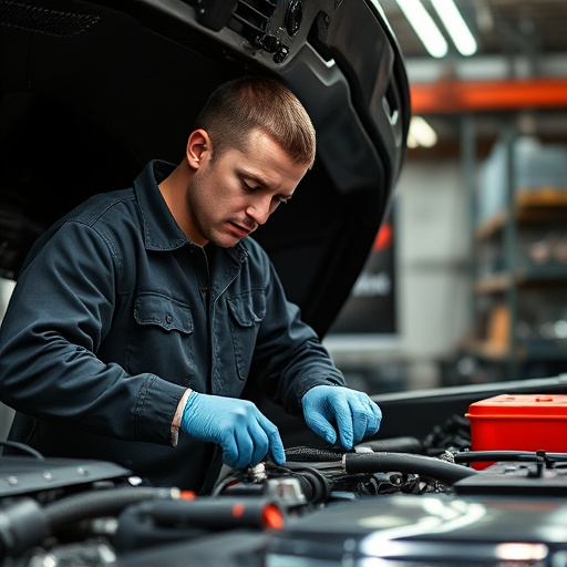 auto technician working