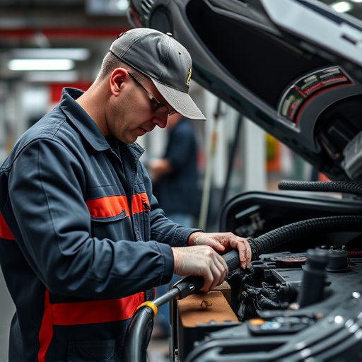 auto technician working